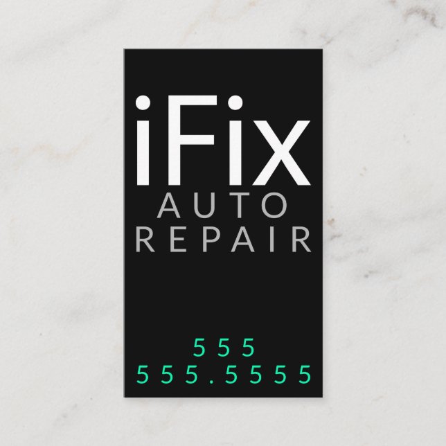 iFix. AUTOMATISKN reparerar DATOREN reparerar Visitkort (Framsida)
