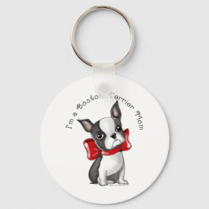 *Iförmiddag Boston TerrierMom* en förtjusande hu Nyckelring