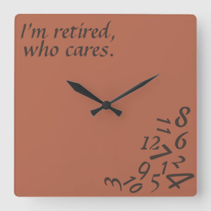 ~Iförmiddagen avgick, som den Cares~ VÄGGEN TAR Fyrkantig Klocka