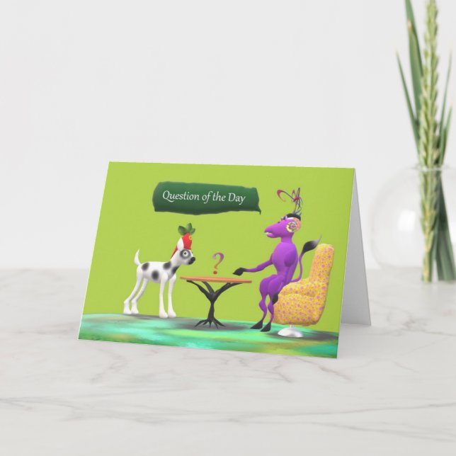 Ifrågasätta av dagen kort (Framsida)