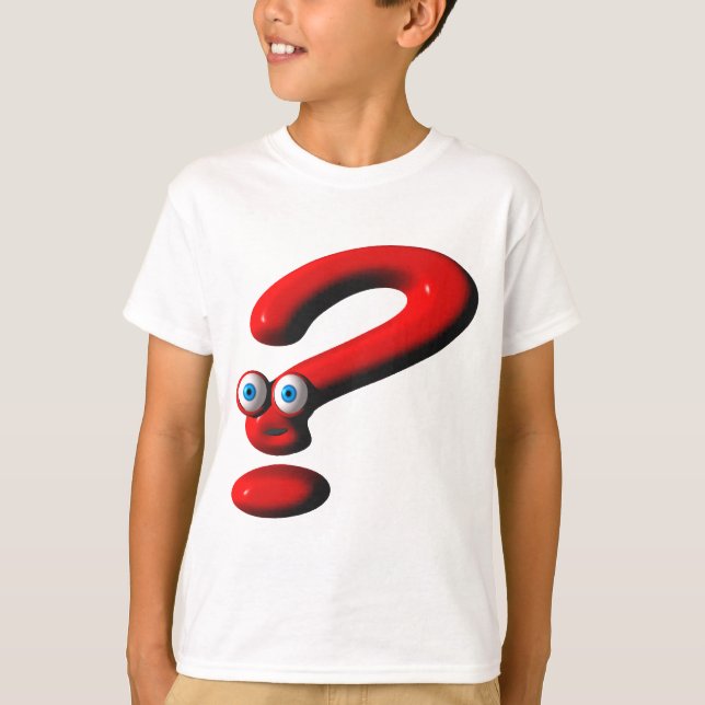 Ifrågasätta markerar ansikte tee shirt (Framsida)