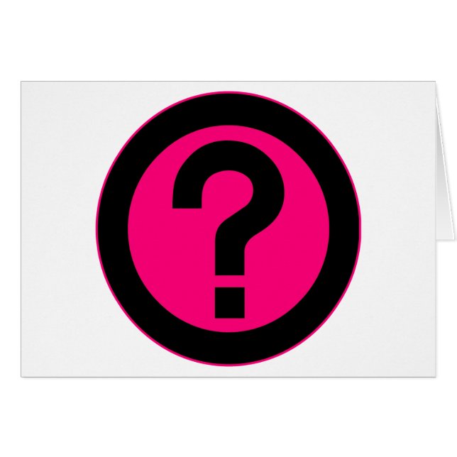 Ifrågasätta markerar frågar hälsningskort (Framsidan Horizontal)