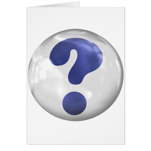 Ifrågasätta markerar hälsningskort (Framsidan)