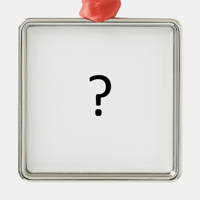 Ifrågasätta markerar julgransprydnad metall (Framsidan)