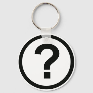 Ifrågasätta markerar Keychain Nyckelring