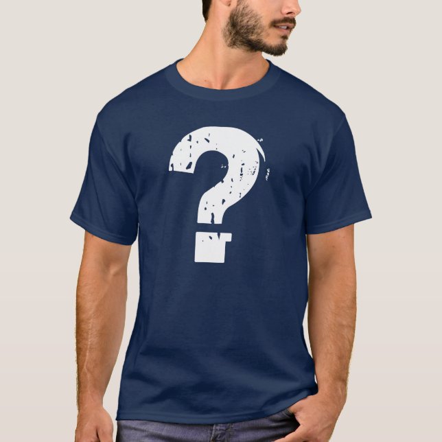 Ifrågasätta markerar skjortan t shirt (Framsida)