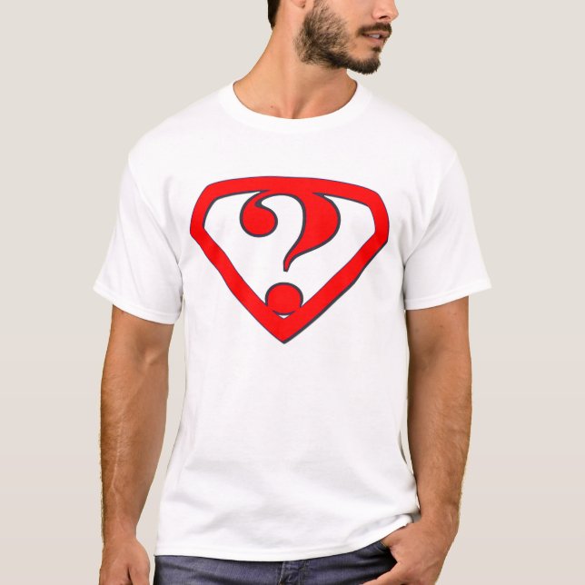 ? IFRÅGASÄTTA MARKERAR T-SHIRT (Framsida)