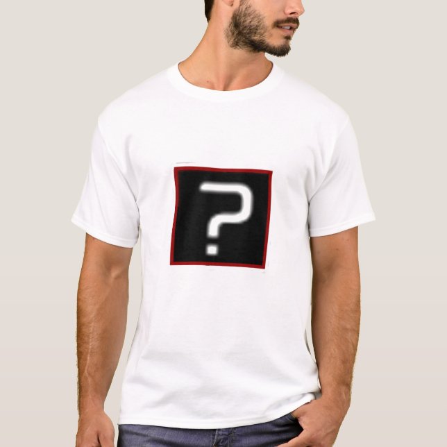 Ifrågasätta markerar t-shirt (Framsida)