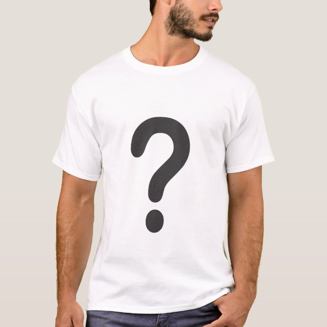 Ifrågasätta markerar t-shirt (Framsida)
