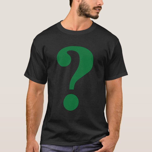 Ifrågasätta markerar tee shirt (Framsida)