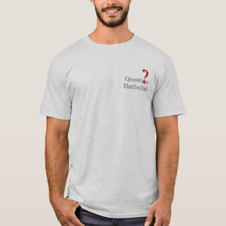 Ifrågasätta rött tee shirt