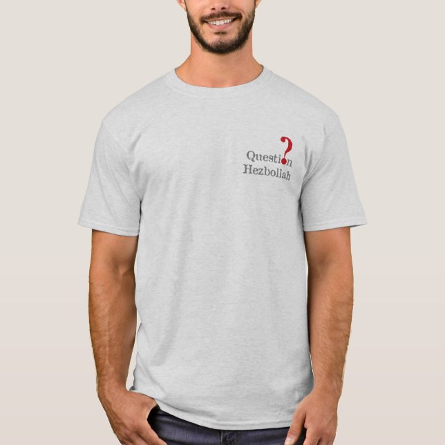 Ifrågasätta rött tee shirt (Framsida)