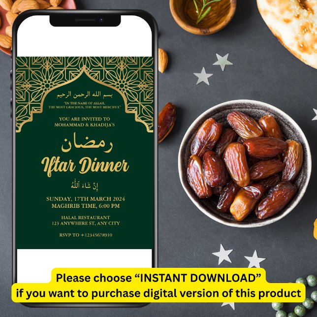 IFTAR FEST IFTAR MIDDAG Inbjudan (Skapare uppladdad)