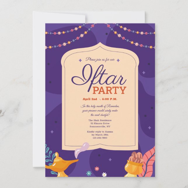 Iftar-fest Inbjudningar (Framsida)