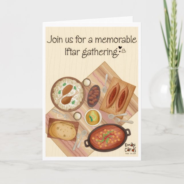 Iftar Invite - Dinner Table Kort (Framsida)