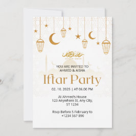 Iftar middagsinbjudan ramadan lentern och moské inbjudningar