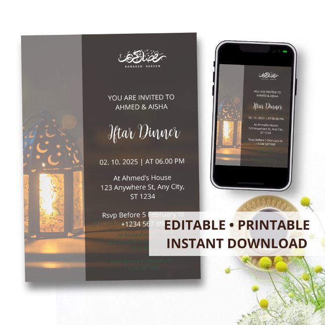 Iftar middagsinbjudan ramadan mosque inbjudningar (Skapare uppladdad)