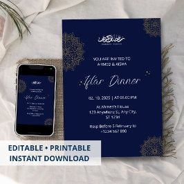 Iftar middagsinbjudan ramadan navvy inbjudningar