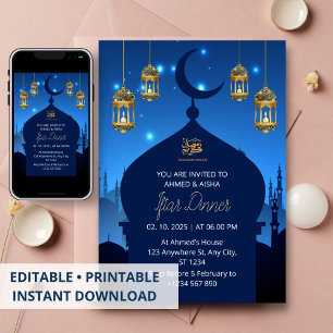 Iftar middagsinbjudan ramadan navvy moskque inbjudningar