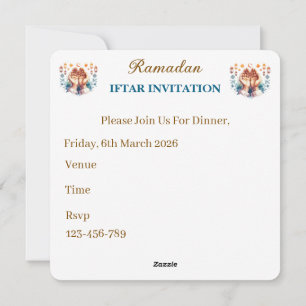 Iftar Middagsinbjudningar Julkort