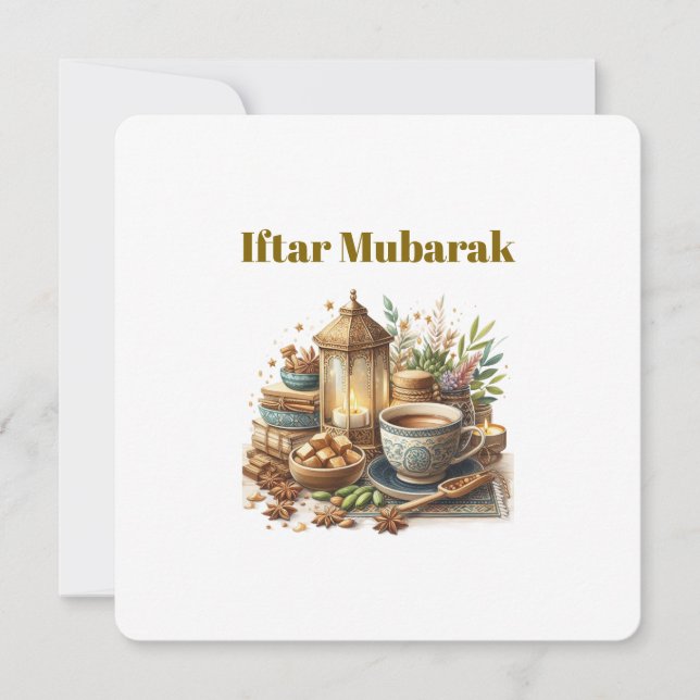 Iftar Middagsinbjudningar Julkort (Framsida)