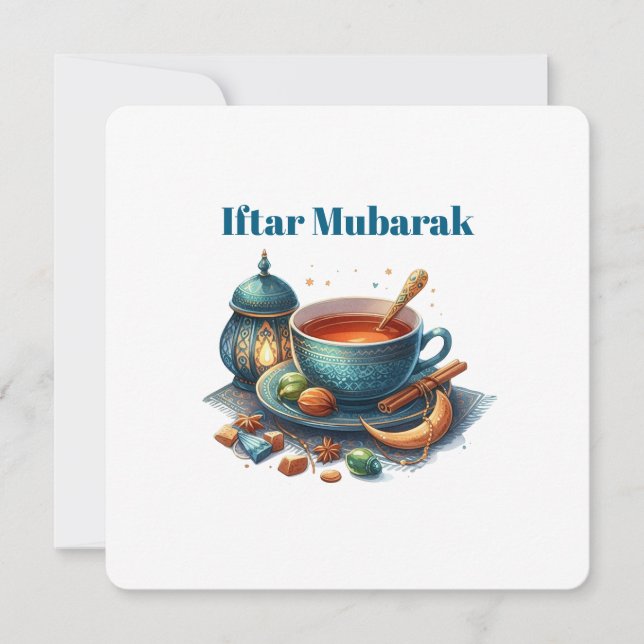 Iftar Mubarak Middagsinbjudningar Julkort (Framsida)