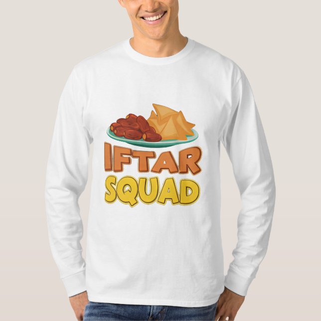 Iftar Squad Ramadan Food Illustration T Shirt (Framsida)