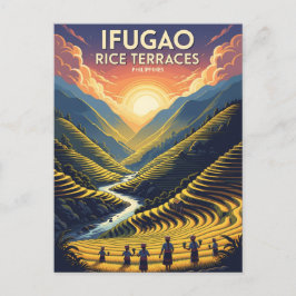 Ifugao Ris Terraces Philippines Travel Vykort