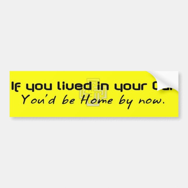 ifyoulivedinyourcar bildekal (Framsidan)