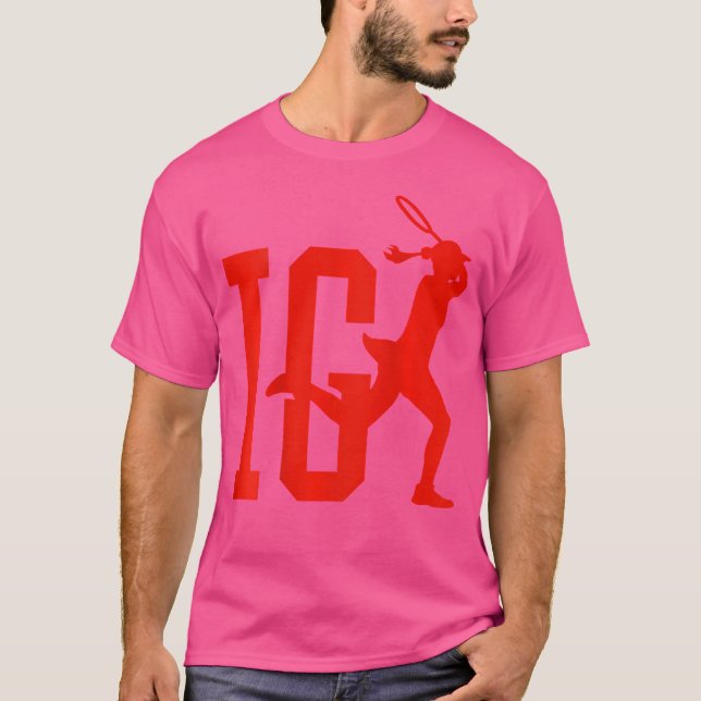 Iga polska tennis Player Winner Match Fläkt Gear P T Shirt (Framsida)