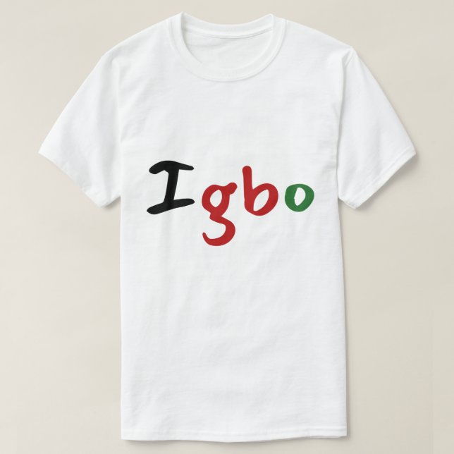 Igbo Colorful Pan African Text T Shirt (Design framsida)