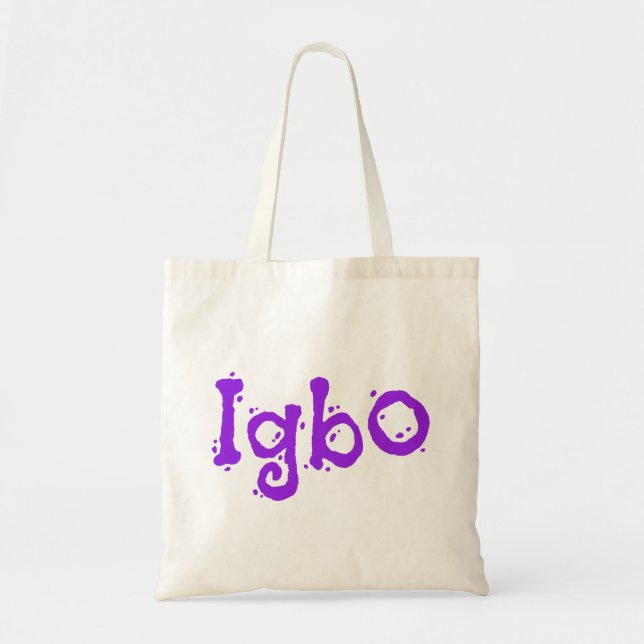 Igbo Design Lila teckensnitt Tygkasse (Framsidan)