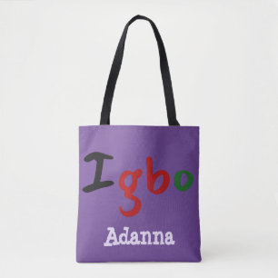 Igbo Tribal Lila Tygkasse