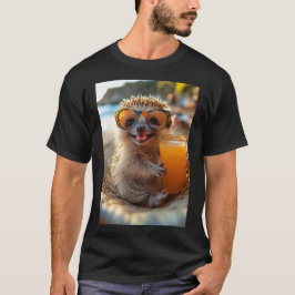 Igel am Strand mit cooler Brille T Shirt