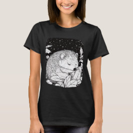 Igel bei Nacht unter magischem Sternenhimmel T Shirt