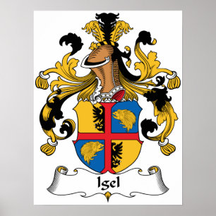 Igel familjvapensköld poster