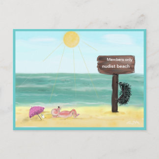 Igel FKK /  hedgehog nudist, Vykort