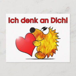 Igel - Ich denk an Dich Vykort