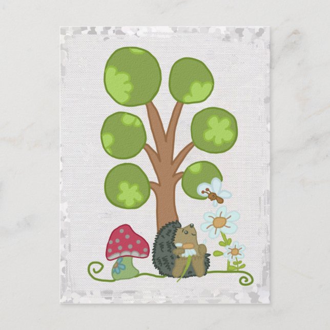 Igel unterm Baum Vykort (Framsida)