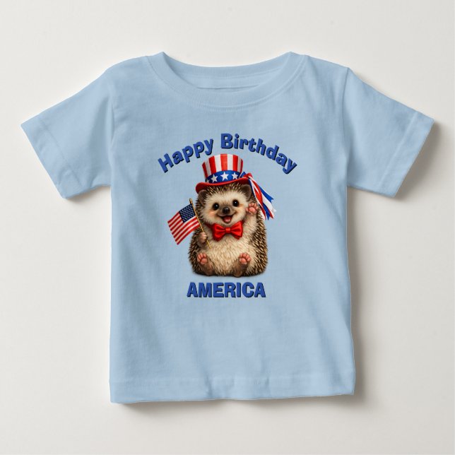 Igelkott (5år) Patriotisk Barn T-Shirt (Framsida)