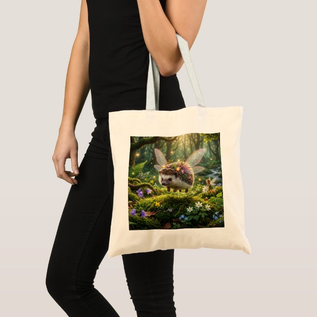 Igelkott Älv Whimsical Fantasy Tygkasse (Framsida (produkt))