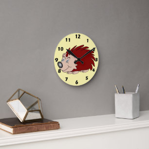 Igelkott Design Rund Klocka