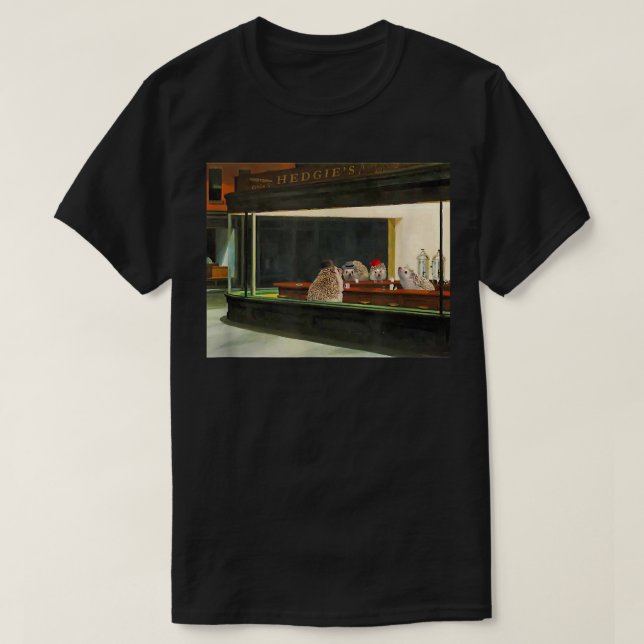 Igelkott Fin konst Natt Svin rolig Igelkott Grafik T Shirt (Design framsida)