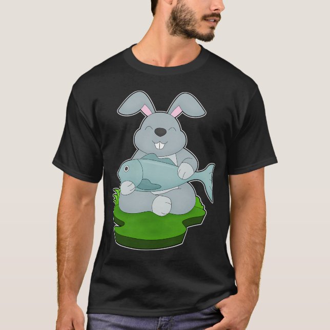 Igelkott Fiskare Fiskespö T Shirt (Framsida)