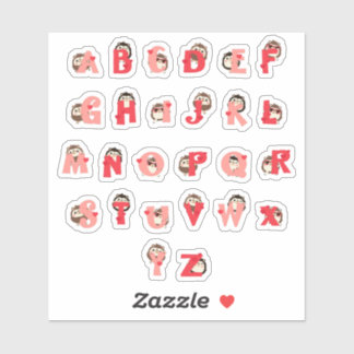 Igelkott Hug Alphabet Klistermärken | Söta Igelkot