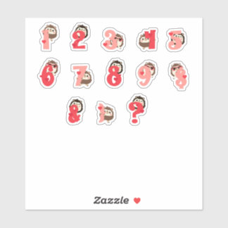 Igelkott Huggs Nummerdekaler | Söt Igelkott Boksta Klistermärken