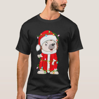 Igelkott julbelysning tomtedräkt söt anima t shirt