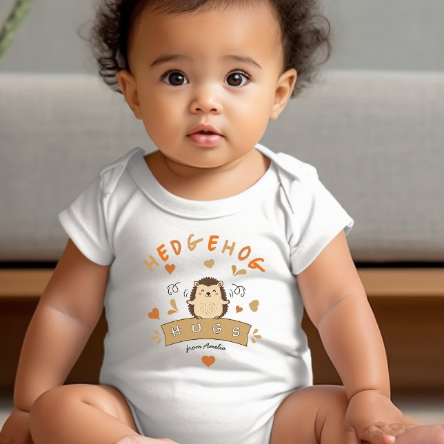 Igelkott Knuffar – Söt Personlig Baby-Body T Shirt (Skapare uppladdad)