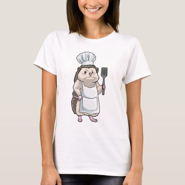 Igelkott Kolla Spatel Matlagning T Shirt (Framsida)