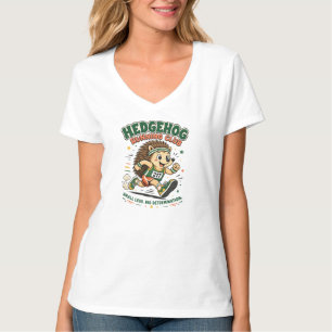 Igelkott Löpklubb Söt Maskot T-Shirt